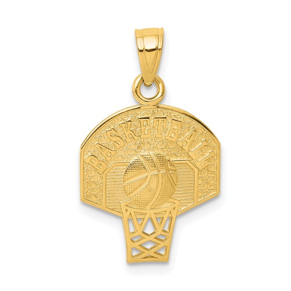 10k Yellow Gold Genuine Sports Basketball Charm - Picture 2 of 4